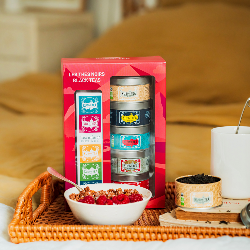 Geschenkset Black Teas bio mit Teezange