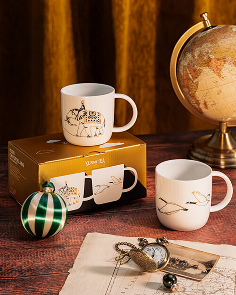 Coffret deux tasses porcelaine