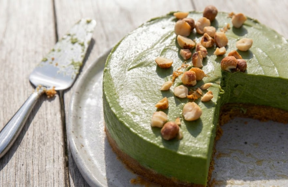 Matcha cheesecake maison