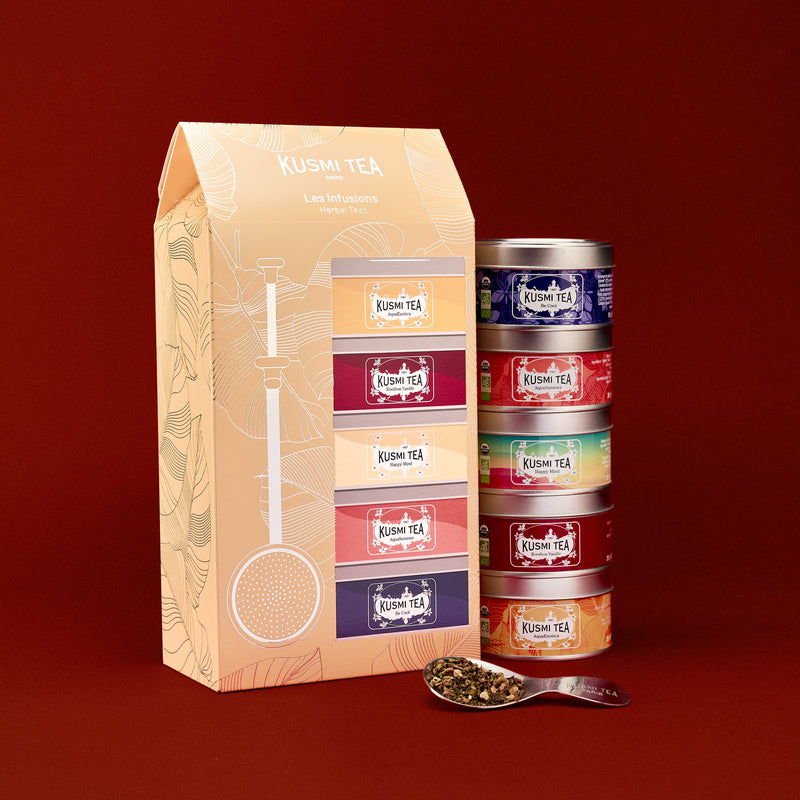 Geschenkset Aufgüsse Bio mit Teesieb